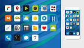Fake smartphone icons for applications