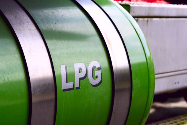 A tank for LPG gas A tank for LPG gas liquefied petroleum gas stock pictures, royalty-free photos & images