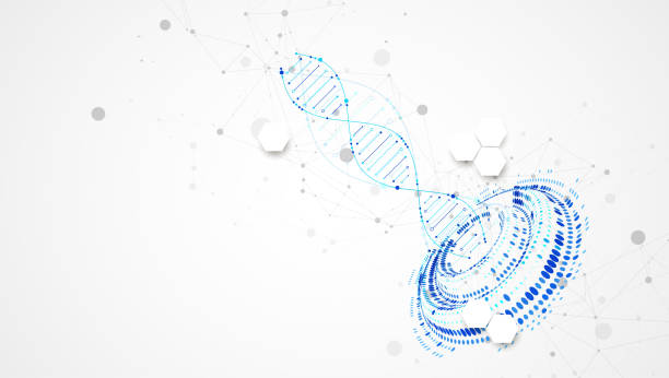 Halftone theme Vector. Science abstract background with connecting dots and lines. Halftone theme Vector. Science abstract background with connecting dots and lines. dna test stock illustrations