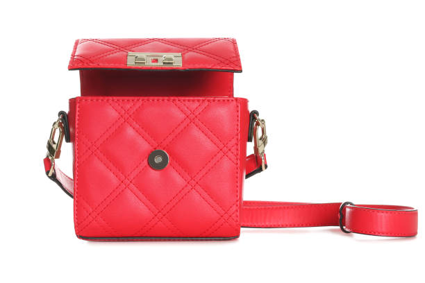 istock Stylish red woman's bag isolated on white 1334464537