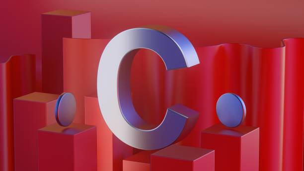 istock Metall alphabet word on red background illustration 3D rendering 1334466300