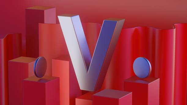 istock Metall alphabet word on red background illustration 3D rendering 1334466309