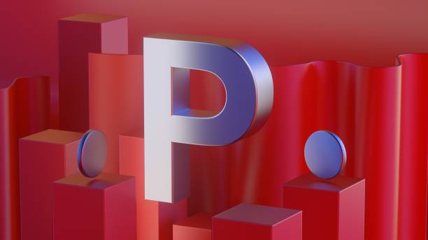 istock Metall alphabet word on red background illustration 3D rendering 1334466367