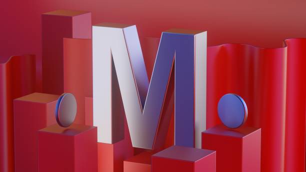 istock Metall alphabet word on red background illustration 3D rendering 1334466382