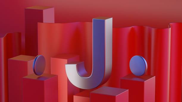 istock Metall alphabet word on red background illustration 3D rendering 1334466460