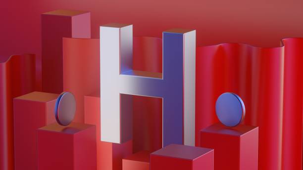 istock Metall alphabet word on red background illustration 3D rendering 1334466479