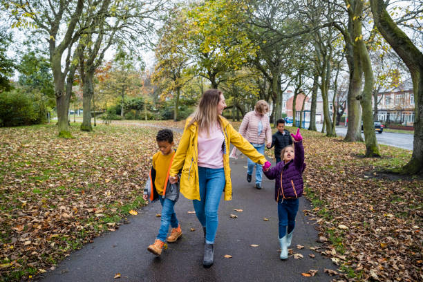 istock Family Walks on Autumn Days 1334470856