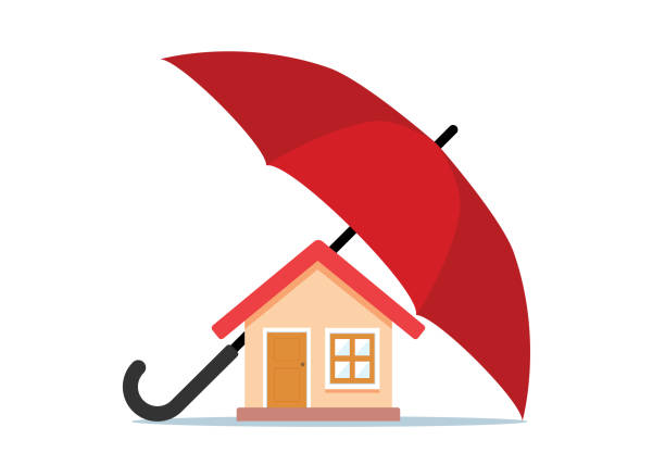 House insurance House insurance insurance agent illustrations stock illustrations