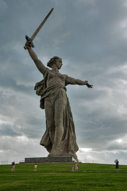 Motherland calls monument. Volgograd, Russia stock photo