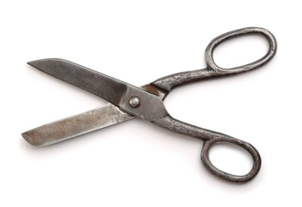 istock Top view of old scissors 1334476377
