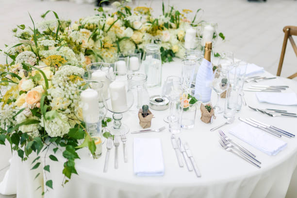 istock Well decorated dining table stock photo. Wedding decoration. 1334476841