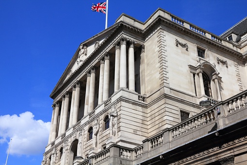 Bank of England - British central bank. Landmark of London UK.