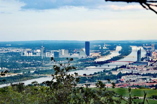 istock Austria, Vienna, view from Kahlenberg over Vienna, summer, evening, setting sun 1334480074