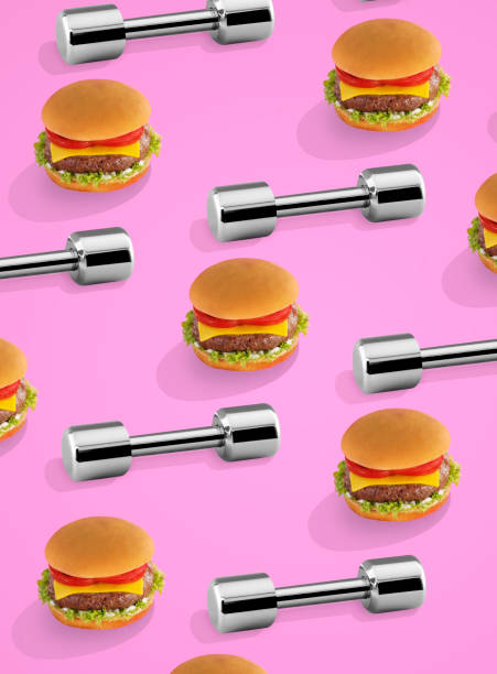 istock Dumbbells and burgers 1334486614