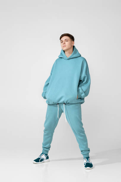 istock Handsome guy wearing stylish blank hoodie or sweatshirt 1334487076