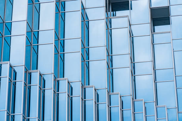 istock Architecture details Modern Building Glass facade Business background 1334488041
