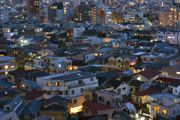 東京パノラマ - 夕暮れ 写真 ストックフォトと画像