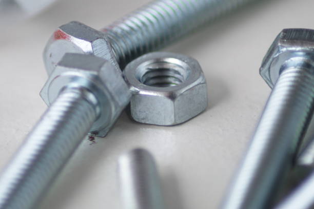 istock Set of silver screws available for restoration work 1334493528