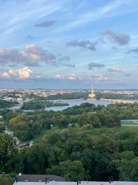 istock Unique view of the Washington Monument in Washington DC 1334495071