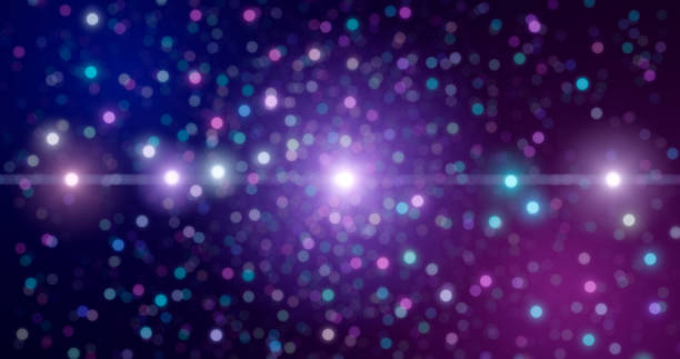 istock 3d rendering. Fantastic background of bright glowing particles in deep space. Particle waves on black background 1334496985