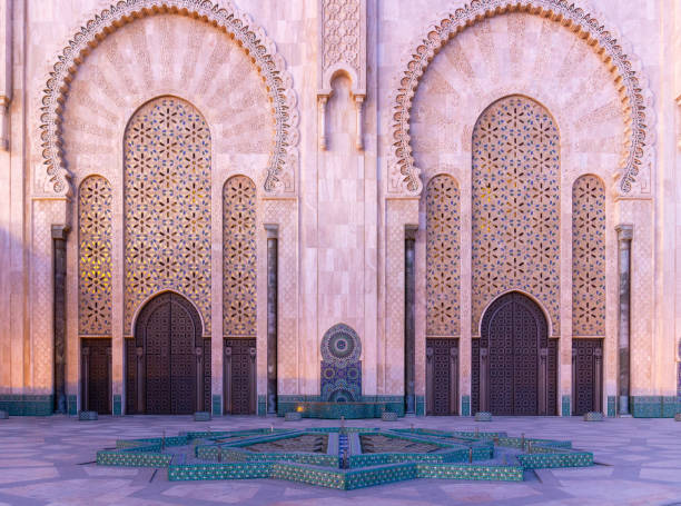 meczet hassana ii w casablance, maroko - morocco zdjęcia i obrazy z banku zdjęć
