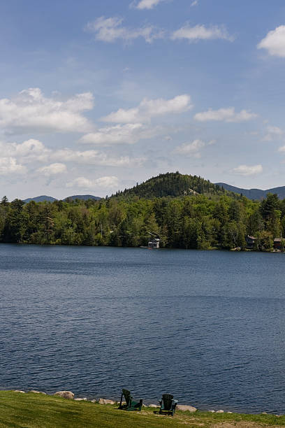 istock Adirondack chairs on the edge of Mirror Lake 133450364