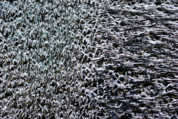 istock Shiny blue-black background of bubble-like plastic 1334506124