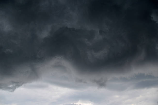 istock Storm hurricane blue leaden torn clouds on the horizon 1334506194