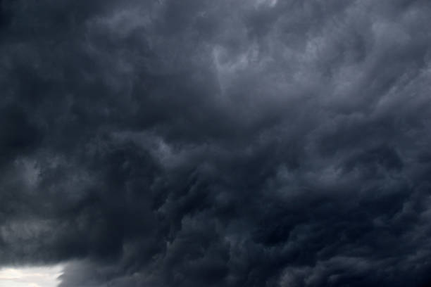 istock Storm hurricane blue leaden torn clouds on the horizon 1334506235