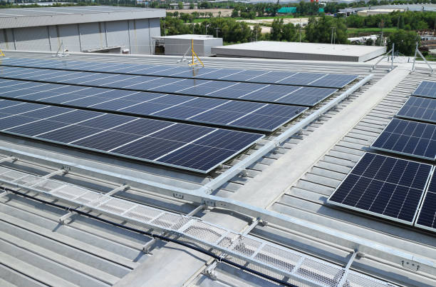 istock Solar PV on Warehouse Roof with Facilities 1334506520