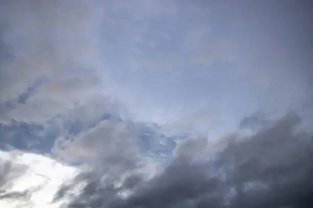 Photo of Amazing clouds hanging in the blue sky. Wonderful sunset and a better sunrise with beautiful clouds with a colourful sky.