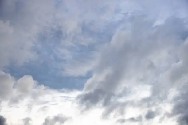 Photo of Amazing clouds hanging in the blue sky. Wonderful sunset and a better sunrise with beautiful clouds with a colourful sky.