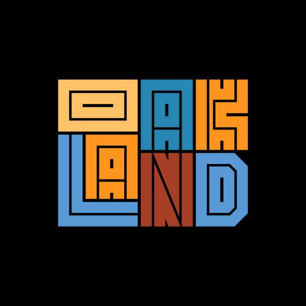 Oakland Typography Template for poster, print, banner, flyer.