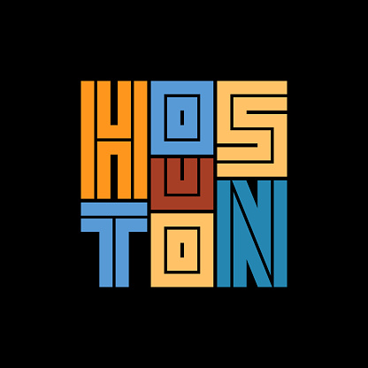 Houston Typography Template for poster, print, banner, flyer.