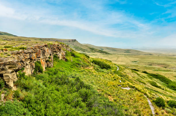 istock Landscape scenery at Head Smashed in Buffalo Jump in Southern Alberta 1334517754