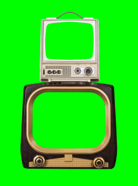 istock Vintage Televisions with Chroma Green Screens 1334518711