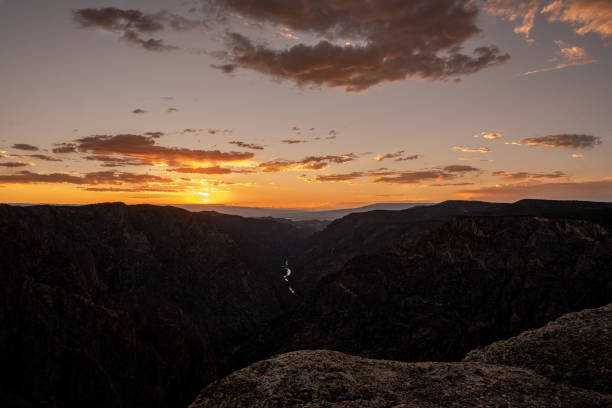 istock Black Canyon Darkens As Sun Sets Below Horizon 1334521072