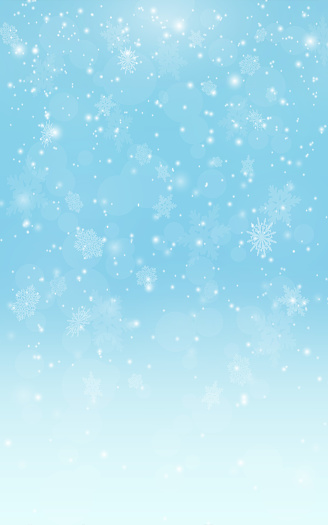 Calm Christmas snowfall. The sun is shining in snowflakes. Winter blizzard. Christmas blue festive background. Seasonal fresh snow backdrop wallpaper. heavy snowfall . Eps 10