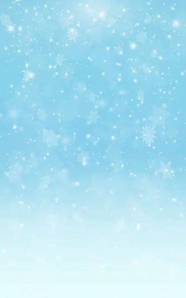Vector illustration of Snowflake and snowfall. Flake of snow fall in frosty air.  ice, frost . Decoration for happy holiday. Eps 10