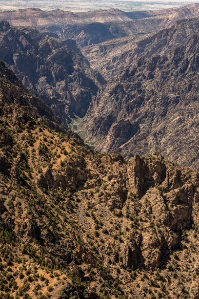 istock Gunnison River Barely Shows Through The Layers of Ridges In Black Canyon 1334522468