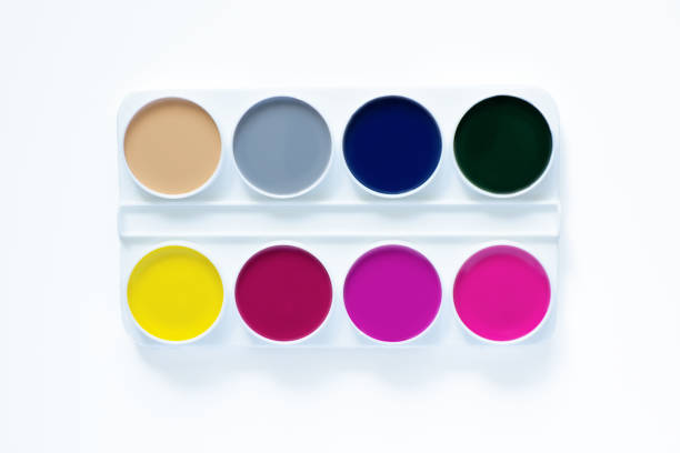istock School supplies on a white isolated background. Paints 1334525176