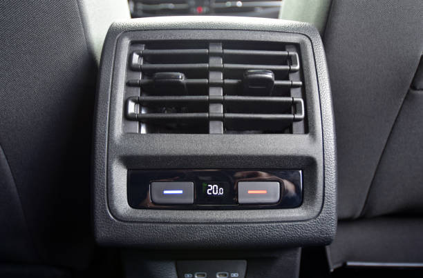 istock Ventilation hole in a luxury passenger car for rear sets with air condition control 1334534118
