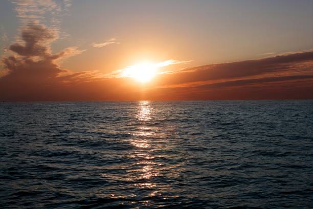 istock Red and blue sunrise in Mediterranean sea 1334535769