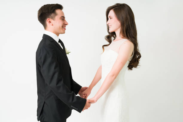 istock Young boyfriend and girlfriend marrying 1334539543