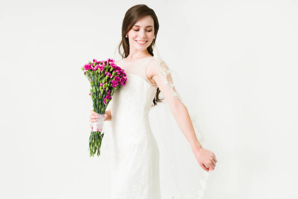 istock Gorgeous bride happy with her looks 1334539633