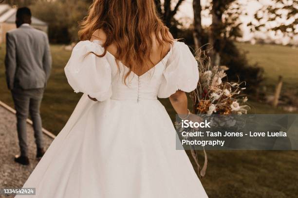 Elopement Wedding Stock Photo - Download Image Now - Wedding Dress, Boho, Wedding
