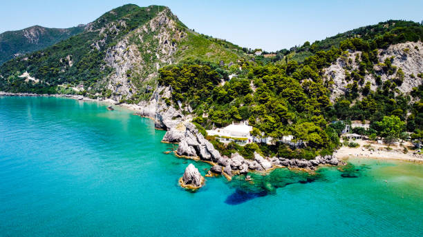 istock Mountains at Glifada Corfu Greece 1334544043