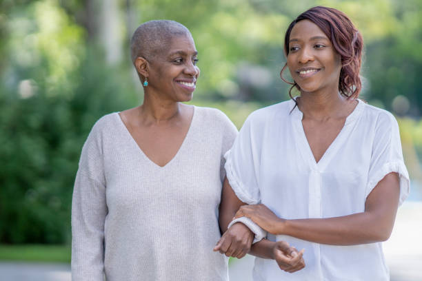 istock Bonding with mother who has cancer 1334547851
