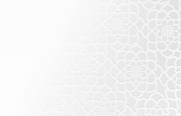 白い色のお祝いカードの背景 - islam点のイラスト素材／クリップアート素材／マンガ素材／アイコン素材