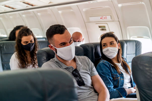 istock Passengers flying in the pandemic 1334555116